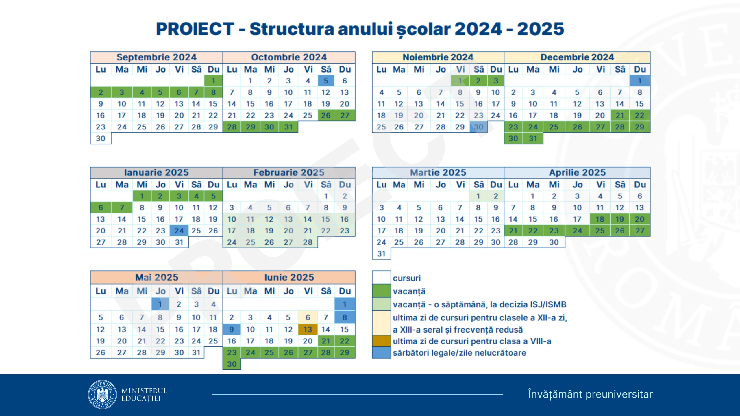 Proiect Cum Va Ar Ta Anul Colar 2024 2025 Cursurile Ncep Pe 9   Calendar Scolar 2024 2025 